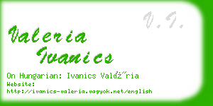 valeria ivanics business card